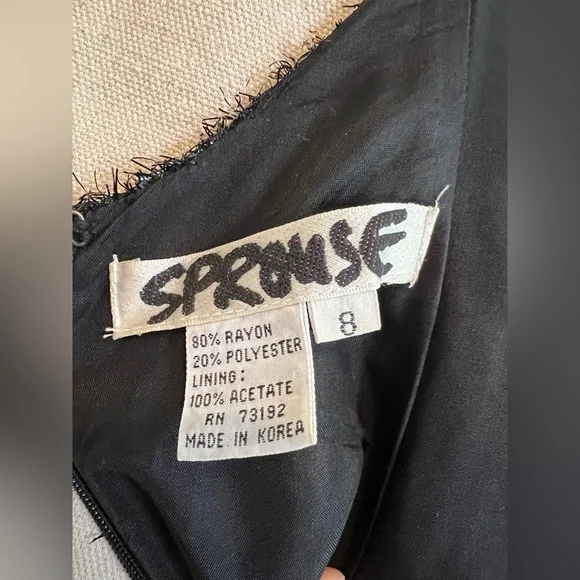 Stephen Sprouse 1980s Metallic Black Mini Dress — Vintage - Picture 5 of 8